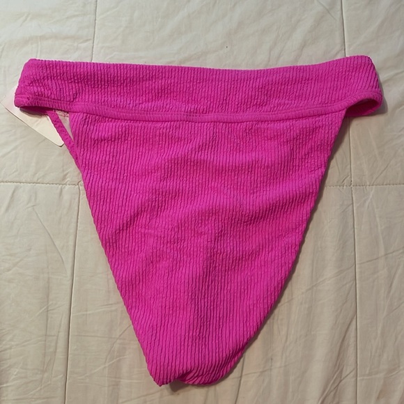 VYB Vibrant Pink Textured Bikini Bottom by RAJ - Picture 2 of 5